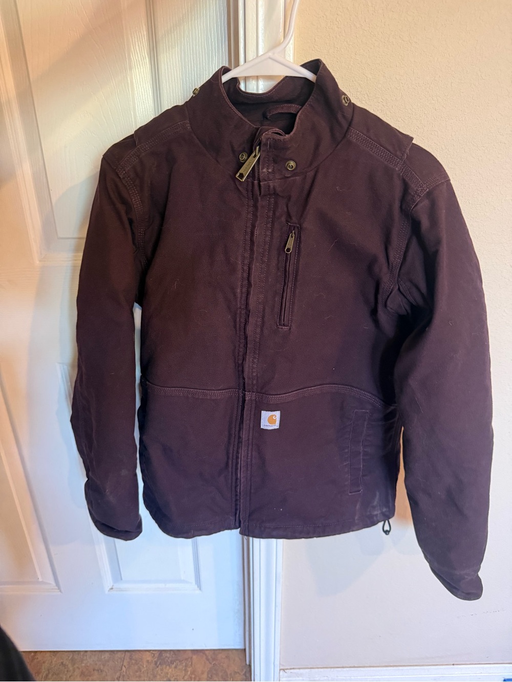 Carhartt Brown Jacket with Yellow Logo